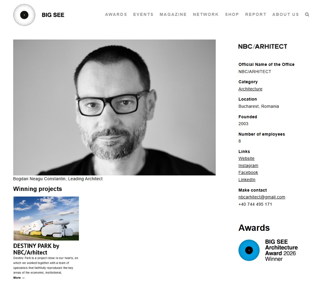 NBC/ARHITECT – BIG SEE Architecture Award 2026 – Destiny Park