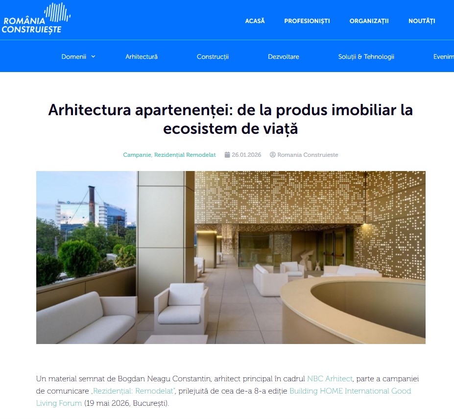 NBC/ARHITECT – România Construiește: „Arhitectura apartenenței” – BHB Avenue